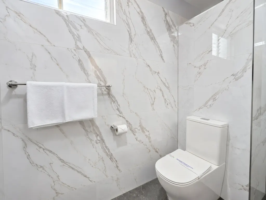 Private bathroom — vanity and mirror