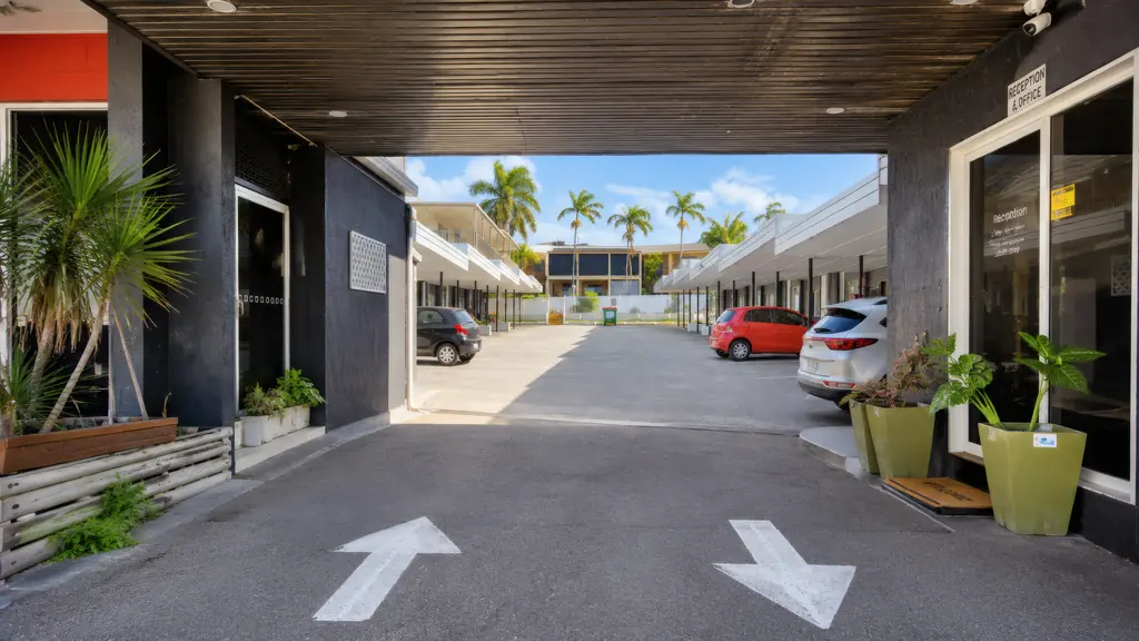 Covered undercover parking directly outside guest rooms